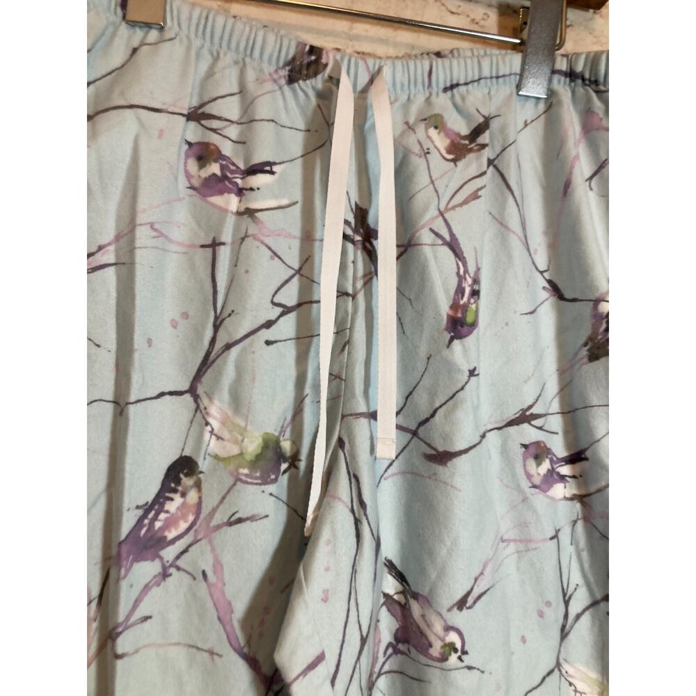 Women's Bird Print Pajama Set - Blue - Picture 14 of 15